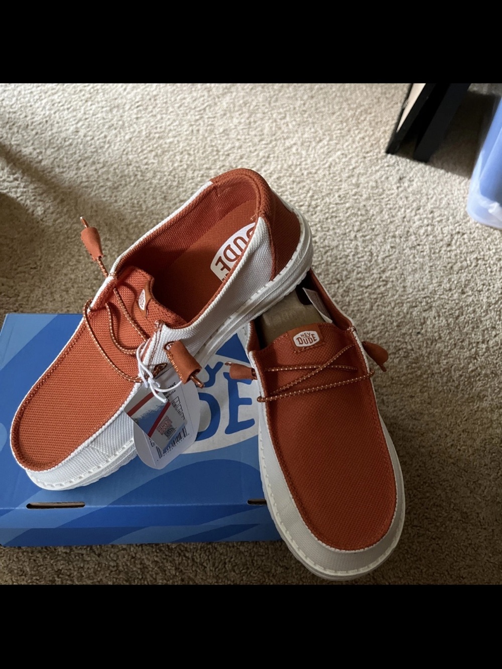 Women’s Wendy Texas Longhorns Hey Dudes Shoes, Size US W8 New In Box